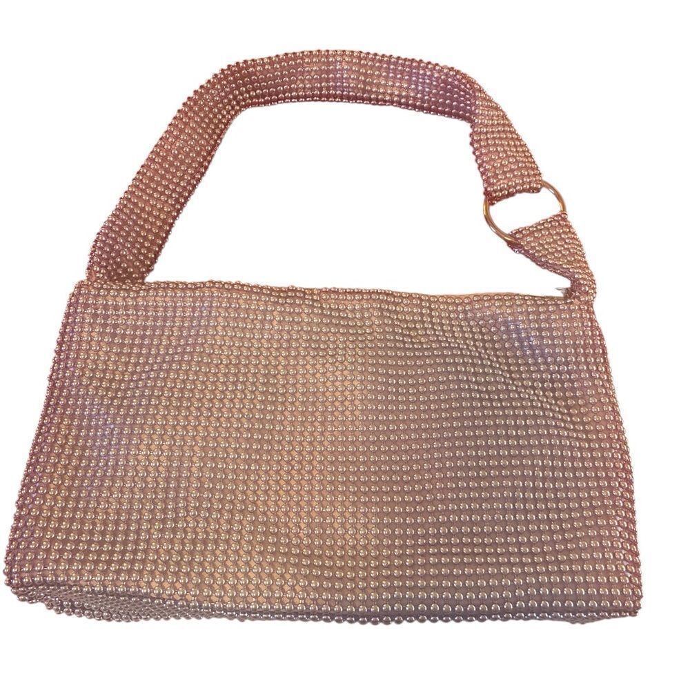 Jessica McClintock Bridgid Lt. Pink Beaded Bag.